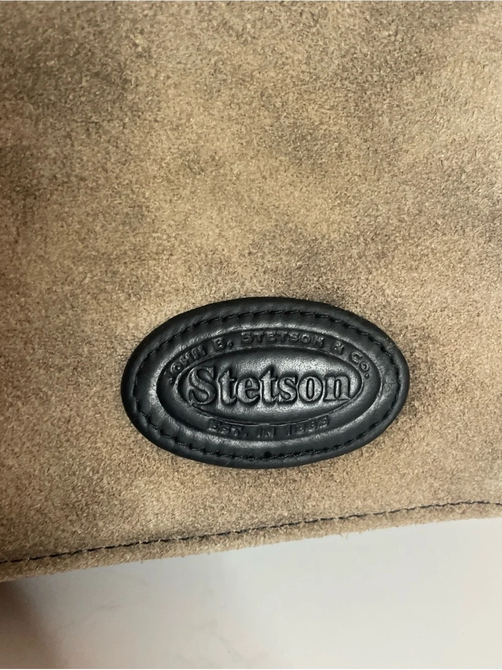 Vintage Stetson Leather Briefcase Messenger Man Bag 15x12 In. Distressed Rugged